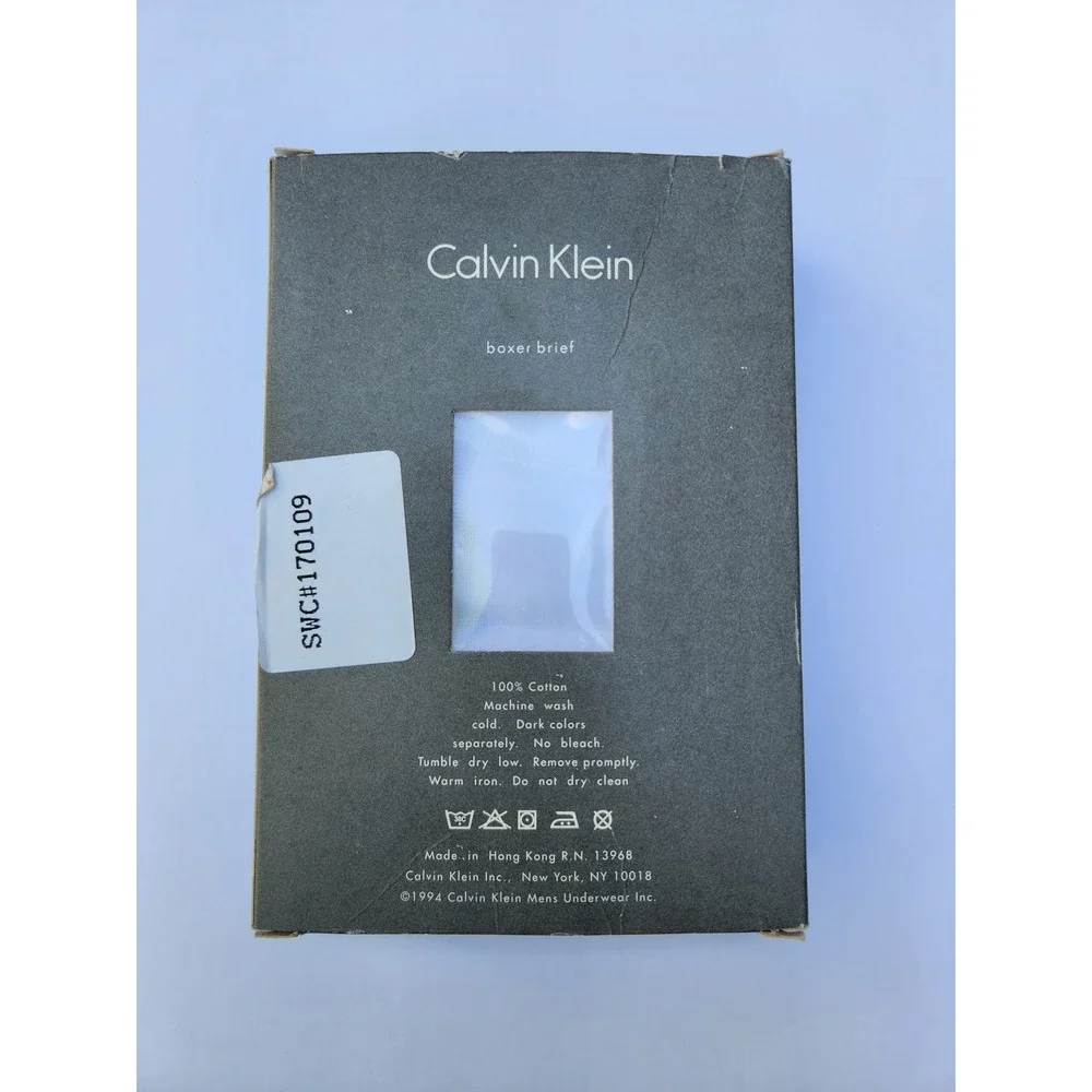 Calvin Klein Boxer Brief White Vintage 1994 NIB 100% Cotton Small‎